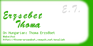erzsebet thoma business card